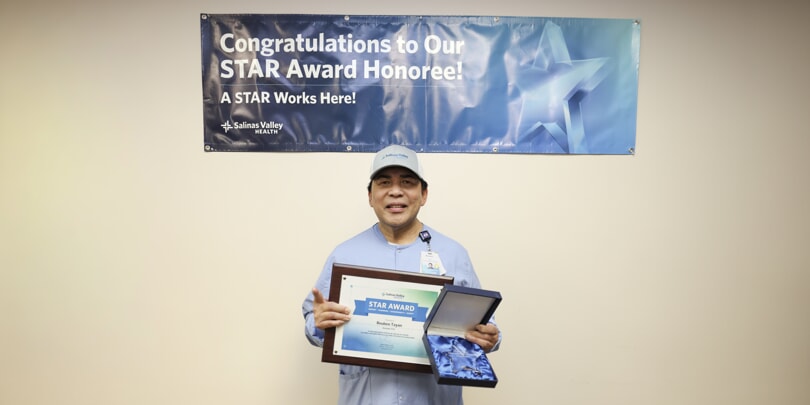 Reuben Tayan with STAR award